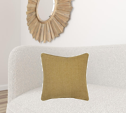 Gold Solid Classic Decorative Throw Pillow - Homeroots