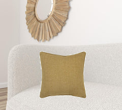 Gold Solid Classic Decorative Throw Pillow - Homeroots