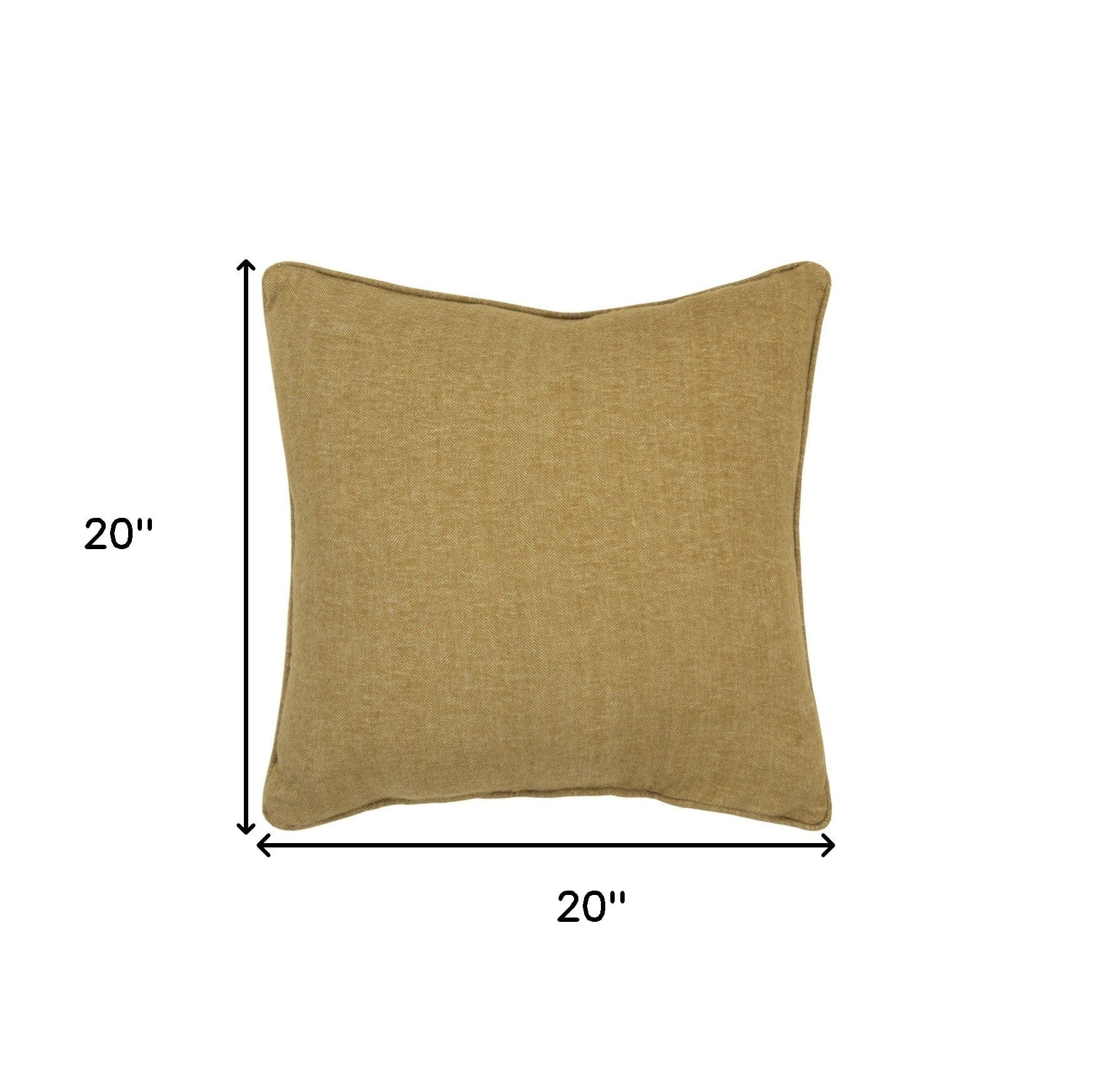 Gold Solid Classic Decorative Throw Pillow - Homeroots