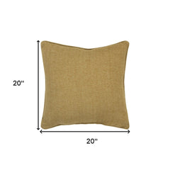 Gold Solid Classic Decorative Throw Pillow - Homeroots