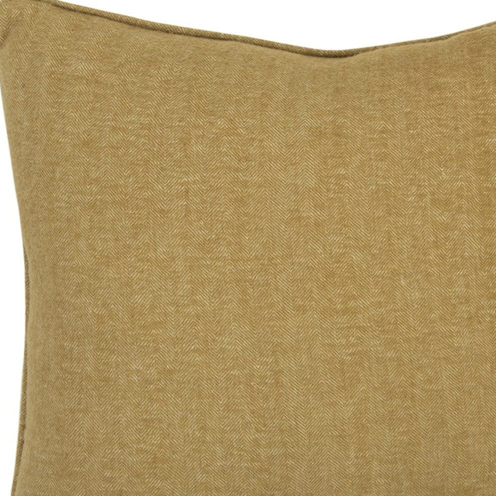Gold Solid Classic Decorative Throw Pillow - Homeroots