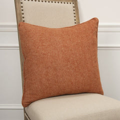 Orange Solid Classic Decorative Throw Pillow - Homeroots