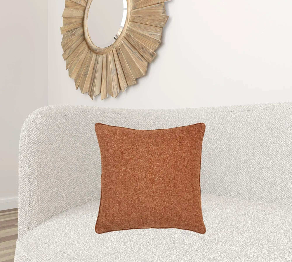 Orange Solid Classic Decorative Throw Pillow - Homeroots - Flyclothing LLC