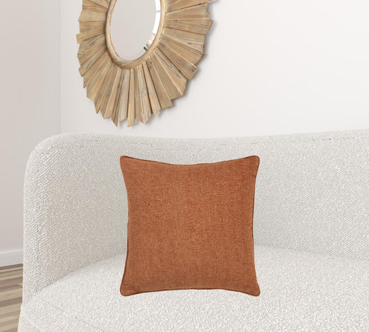 Orange Solid Classic Decorative Throw Pillow - Homeroots