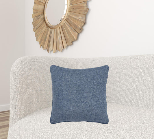 Blue Solid Classic Decorative Throw Pillow - Homeroots