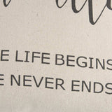 Gray Cream Canvas Family Love Throw Pillow - Homeroots - Flyclothing LLC