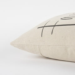 Gray Cream Canvas Family Love Throw Pillow