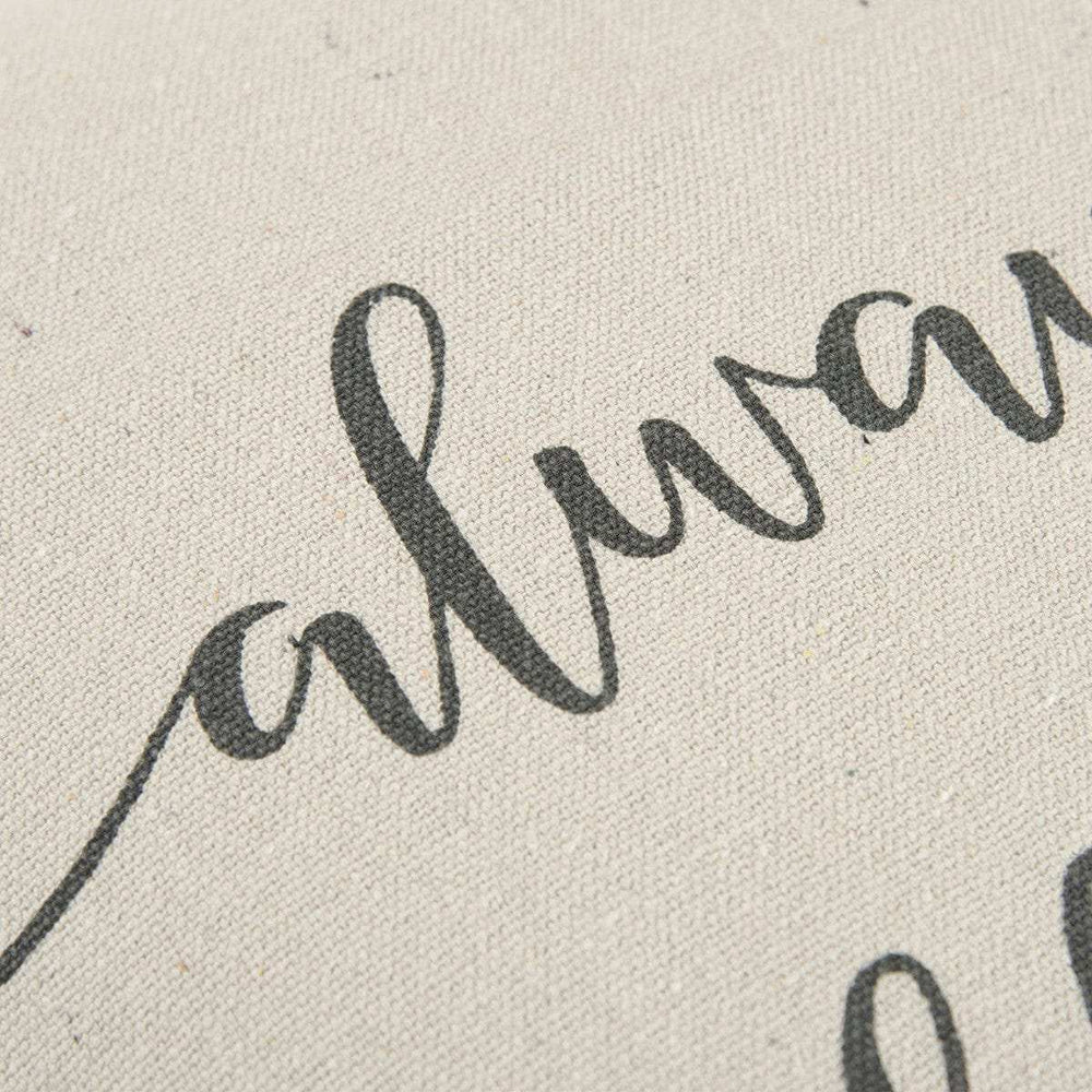 Gray Cream Humble and Kind Throw Pillow - Homeroots - Flyclothing LLC