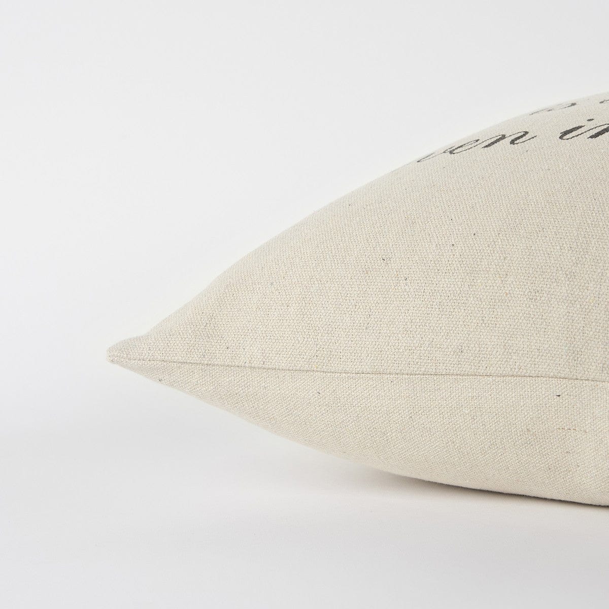 20" Natural and Gray Heaven In Our Home Cotton Throw Pillow - Homeroots