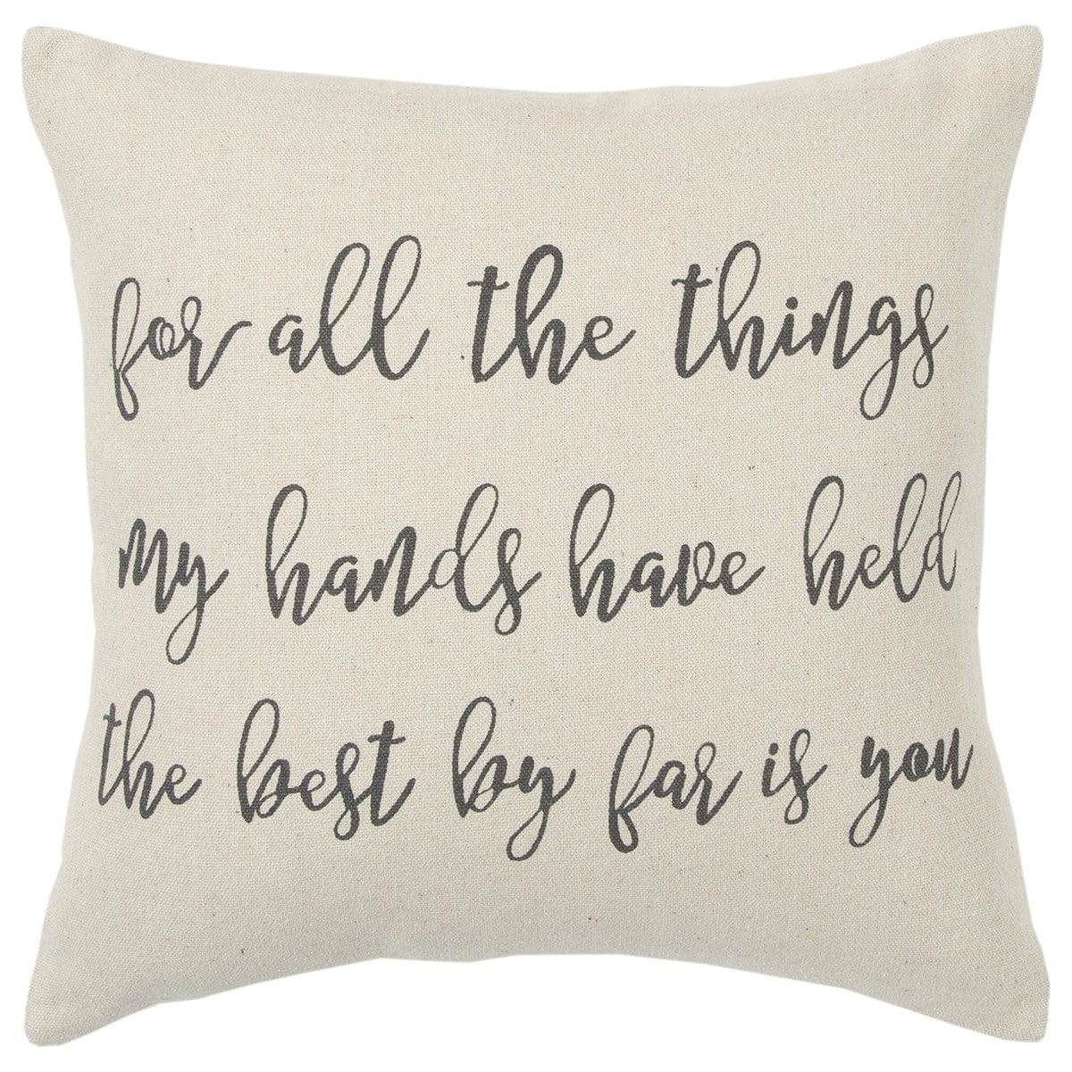 Gray Cream All The Things Throw Pillow - Homeroots