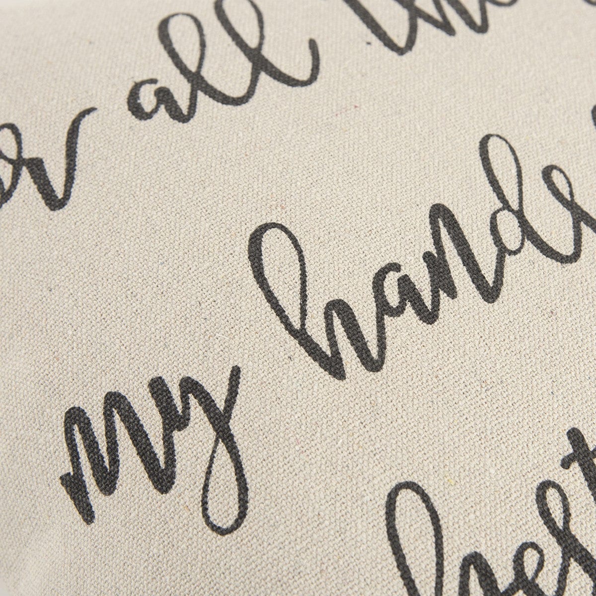 Gray Cream All The Things Throw Pillow - Homeroots