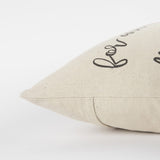 Gray Cream All The Things Throw Pillow - Homeroots