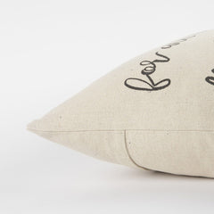 Gray Cream All The Things Throw Pillow - Homeroots