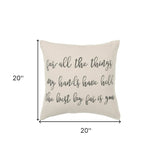 Gray Cream All The Things Throw Pillow - Homeroots - Flyclothing LLC