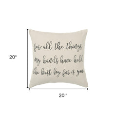 Gray Cream All The Things Throw Pillow - Homeroots