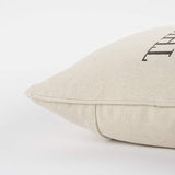Gray Taupe Canvas Happy Place Throw Pillow - Homeroots - Flyclothing LLC