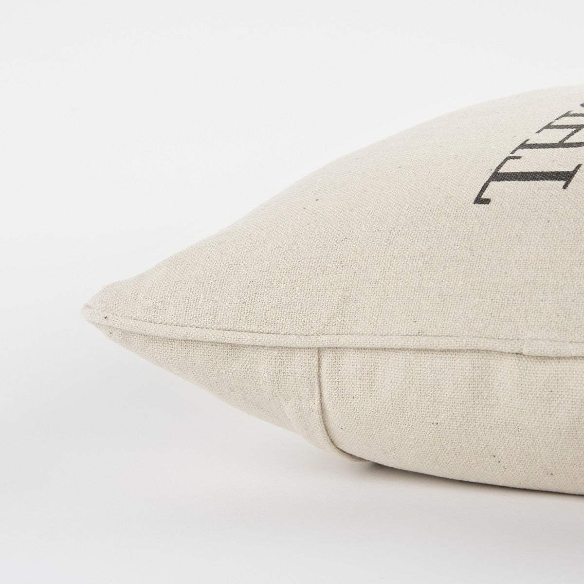 Gray Taupe Canvas Happy Place Throw Pillow - Homeroots - Flyclothing LLC
