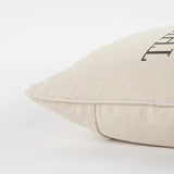 Gray Taupe Canvas Happy Place Throw Pillow - Homeroots - Flyclothing LLC