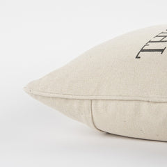 Gray Taupe Canvas Happy Place Throw Pillow