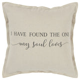 Gray Taupe Canvas Found the One Throw Pillow - Homeroots