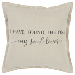 Gray Taupe Canvas Found the One Throw Pillow - Homeroots