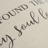 Gray Taupe Canvas Found the One Throw Pillow - Homeroots