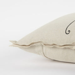 Gray Taupe Canvas Blessed Throw Pillow - Homeroots