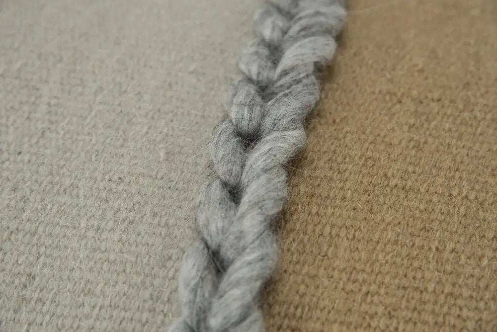 Beige Brown Braided Stripe Lumbar Pillow - Homeroots - Flyclothing LLC