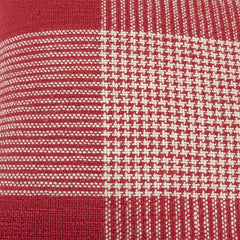Red White Plaid Pattern Throw Pillow - Homeroots