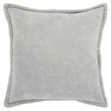 20" Gray Cotton Throw Pillow - Homeroots