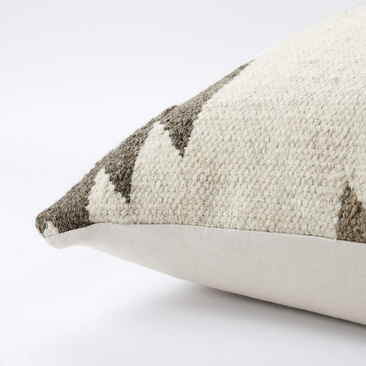 Cream Beige Classic Ikat Pattern Throw Pillow - Homeroots - Flyclothing LLC