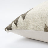 Cream Beige Classic Ikat Pattern Throw Pillow - Homeroots