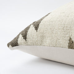 Cream Beige Classic Ikat Pattern Throw Pillow