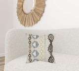 Brown Beige Tribal Embroidered Throw Pillow - Homeroots - Flyclothing LLC
