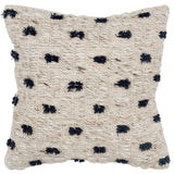 Black Cream Tufted Modern Throw Pillow - Homeroots