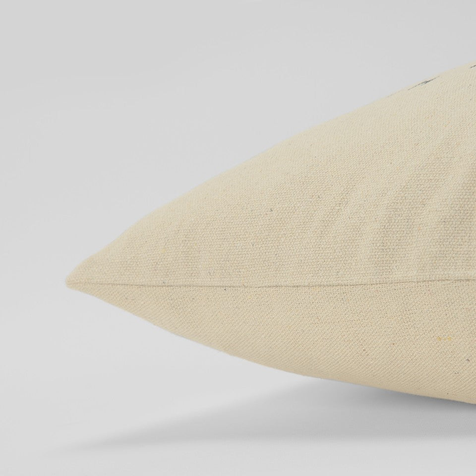 Black Taupe Canvas Iconic Symbols Throw Pillow
