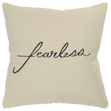 Black Taupe Canvas Fearless Throw Pillow - Homeroots