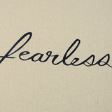 Black Taupe Canvas Fearless Throw Pillow - Homeroots