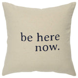Black Taupe Canvas Here Now Throw Pillow - Homeroots - Flyclothing LLC
