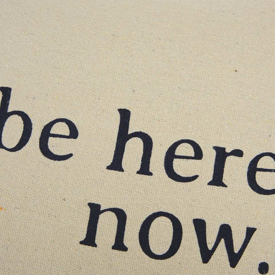 Black Taupe Canvas Here Now Throw Pillow - Homeroots - Flyclothing LLC