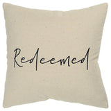 Black Taupe Canvas Redeemed Throw Pillow - Homeroots