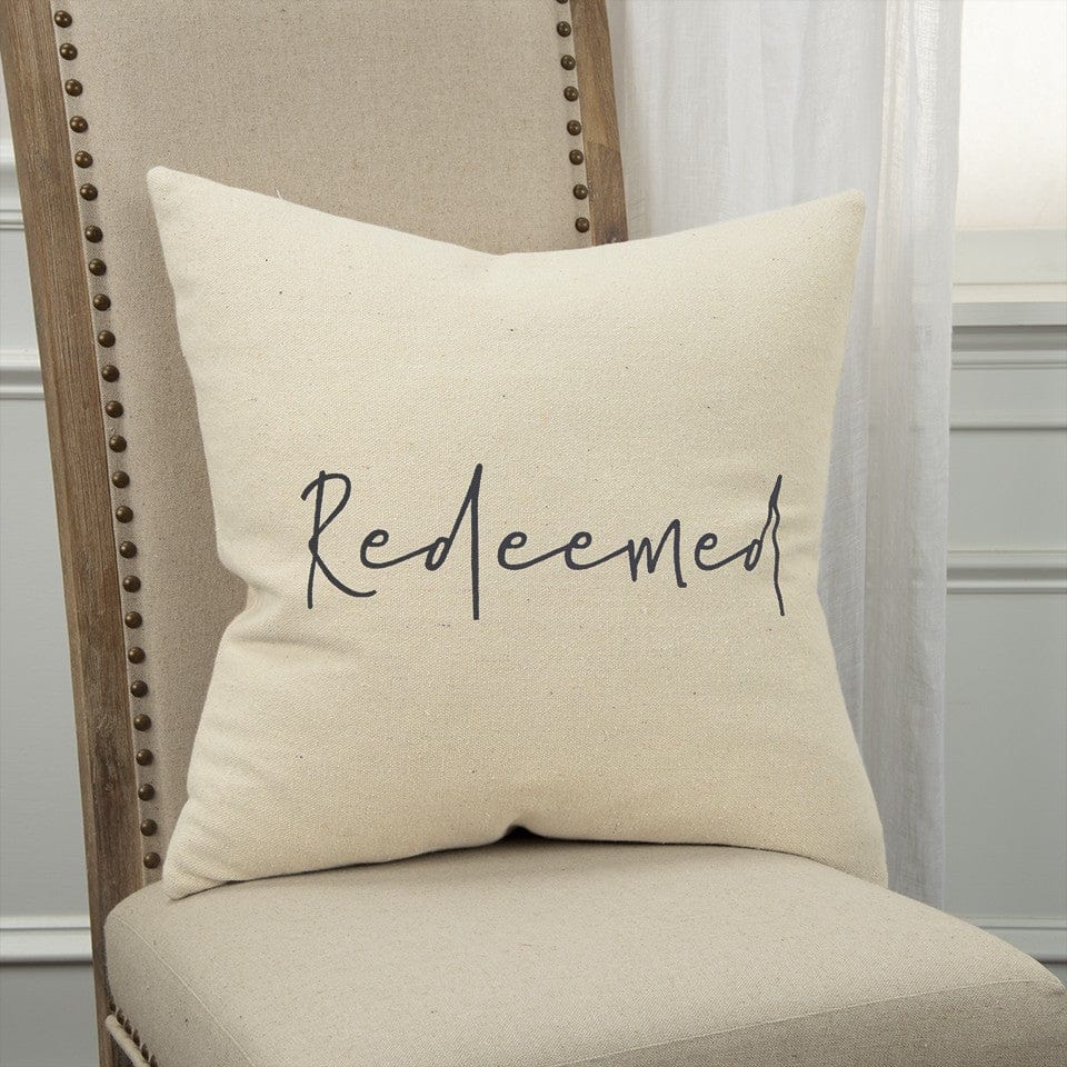 Black Taupe Canvas Redeemed Throw Pillow - Homeroots