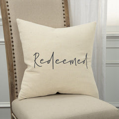 Black Taupe Canvas Redeemed Throw Pillow - Homeroots