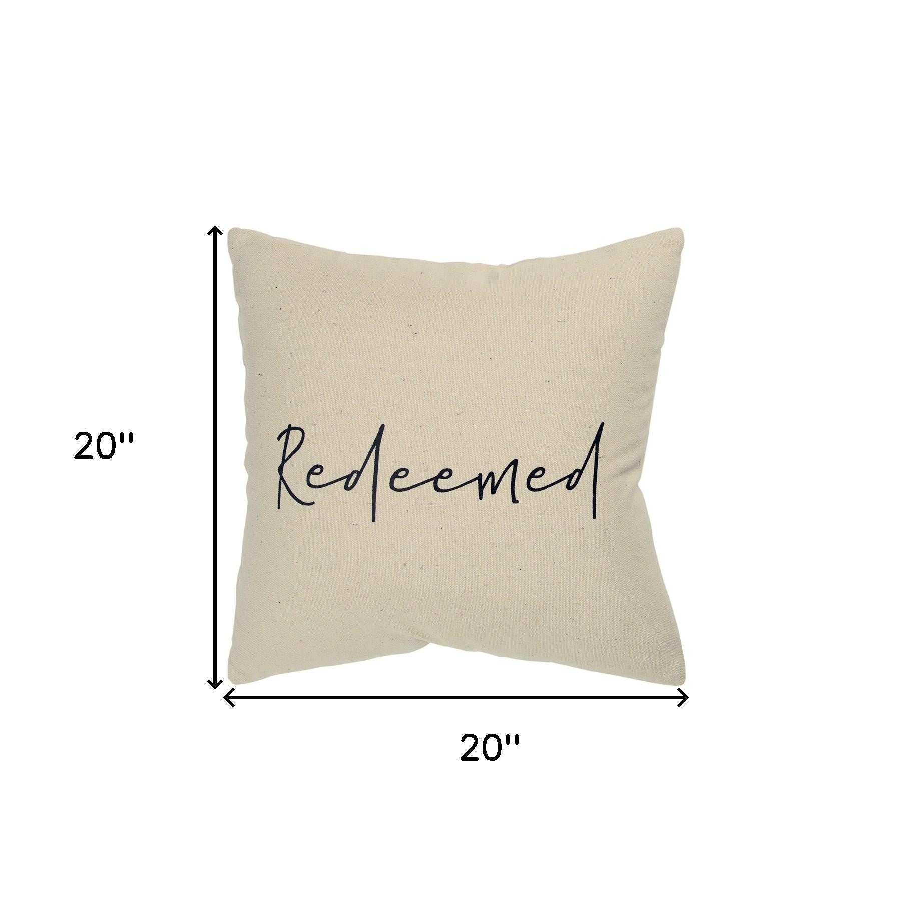 Black Taupe Canvas Redeemed Throw Pillow - Homeroots