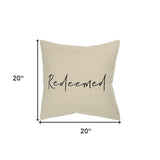 Black Taupe Canvas Redeemed Throw Pillow - Homeroots - Flyclothing LLC