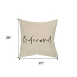 Black Taupe Canvas Redeemed Throw Pillow - Homeroots - Flyclothing LLC