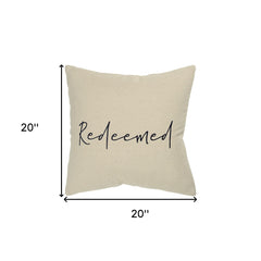 Black Taupe Canvas Redeemed Throw Pillow - Homeroots
