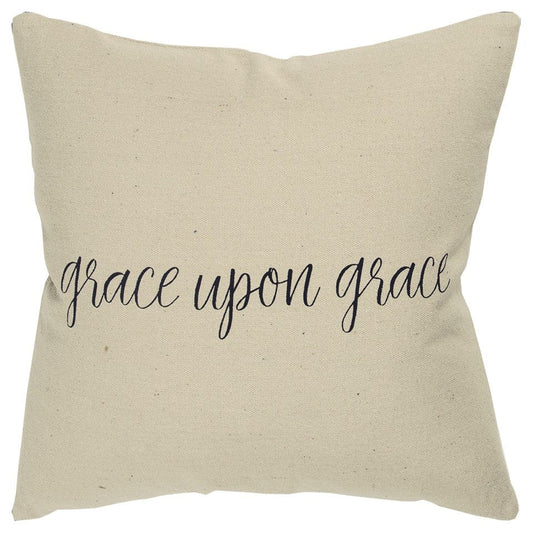 Black Taupe Canvas Grace Throw Pillow - Homeroots