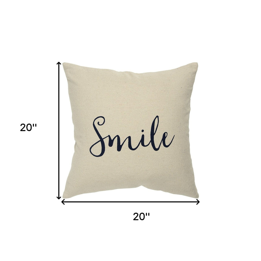 20" X 20" Black and Taupe Cotton Zippered Pillow - Homeroots - Flyclothing LLC