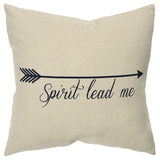 Black Taupe Canvas Spirit Lead Throw Pillow - Homeroots